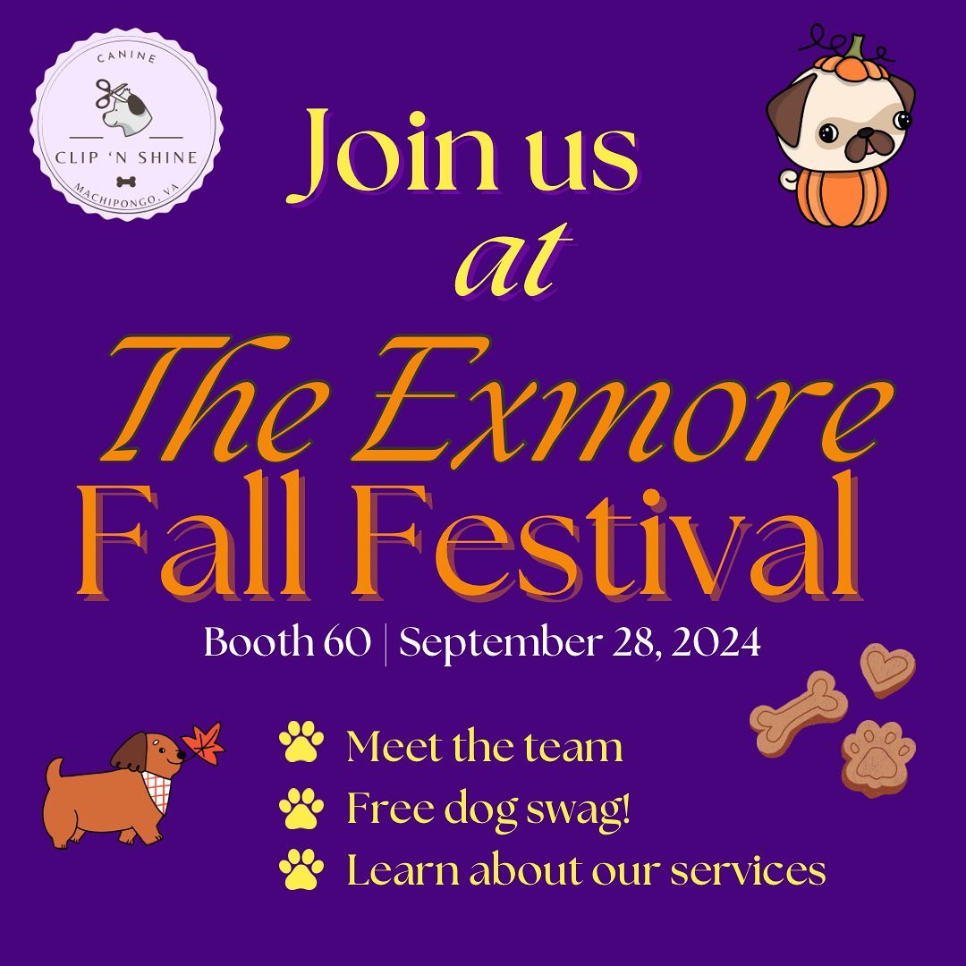 Join Canine Clip N Shine at the Exmore Fall Festival